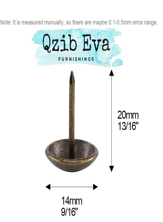 QZIBEVA Pack 50 Antique Upholstery 14 mm Decorative Furniture Sofa Thumb Tacks Nails Pins CODE-STUDS-005 - Image 4